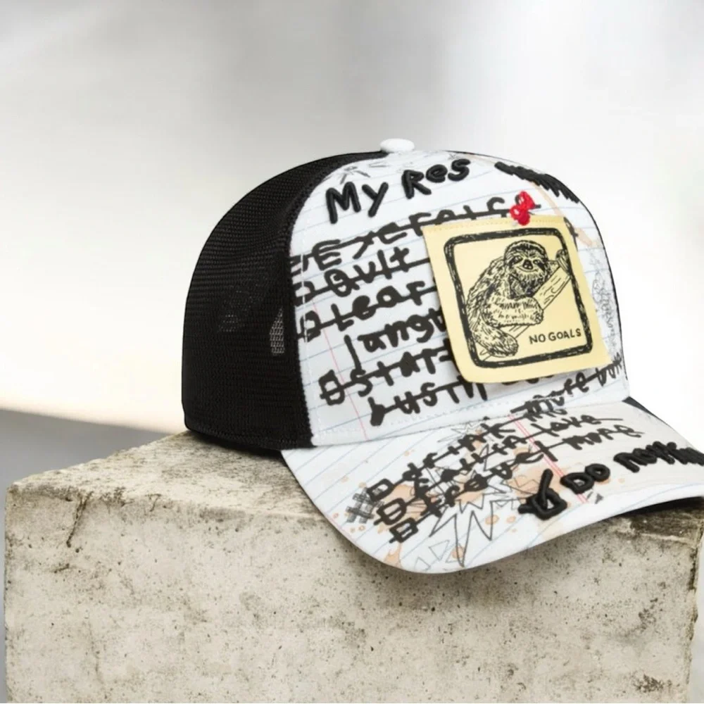 GOORIN BROS NEW YEAR, SAME ME NO RESOLUTIONS SLOTH CAP HAT -Friday Drop- NIB - Picture 2 of 14